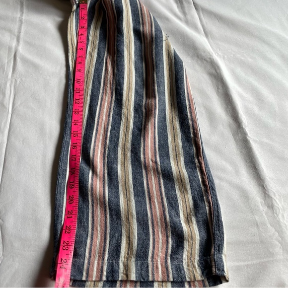 Dex Multi Coloured Striped High Waisted Self Tie Pants Size Small - Picture 11 of 14